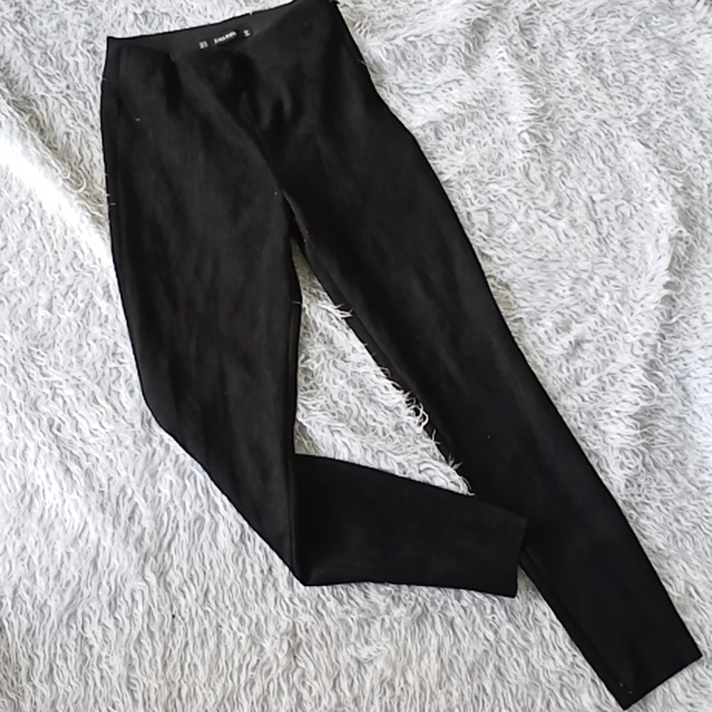 Zara straight suede like pants size XS - Picture 1 of 9
